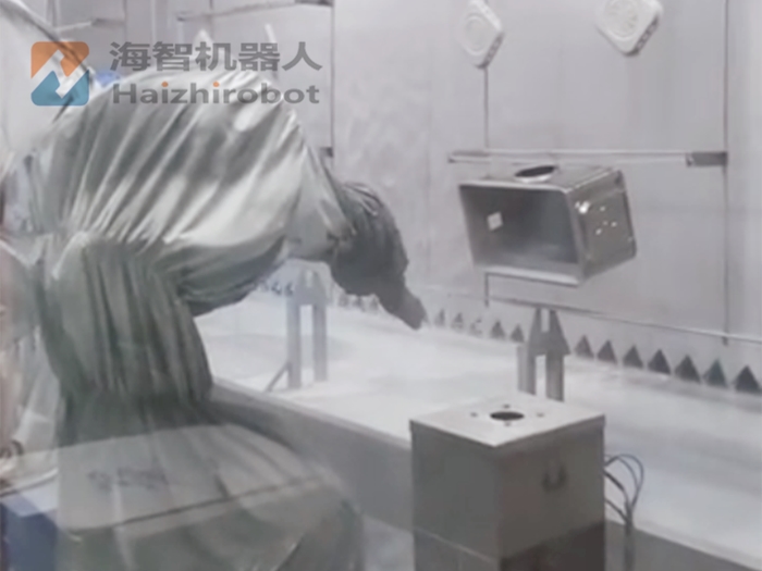机箱 五金柜体喷漆机器人(悬挂静电喷漆线)(图1) 机箱 五金柜体喷漆机器人(悬挂静电喷漆线)(图1)